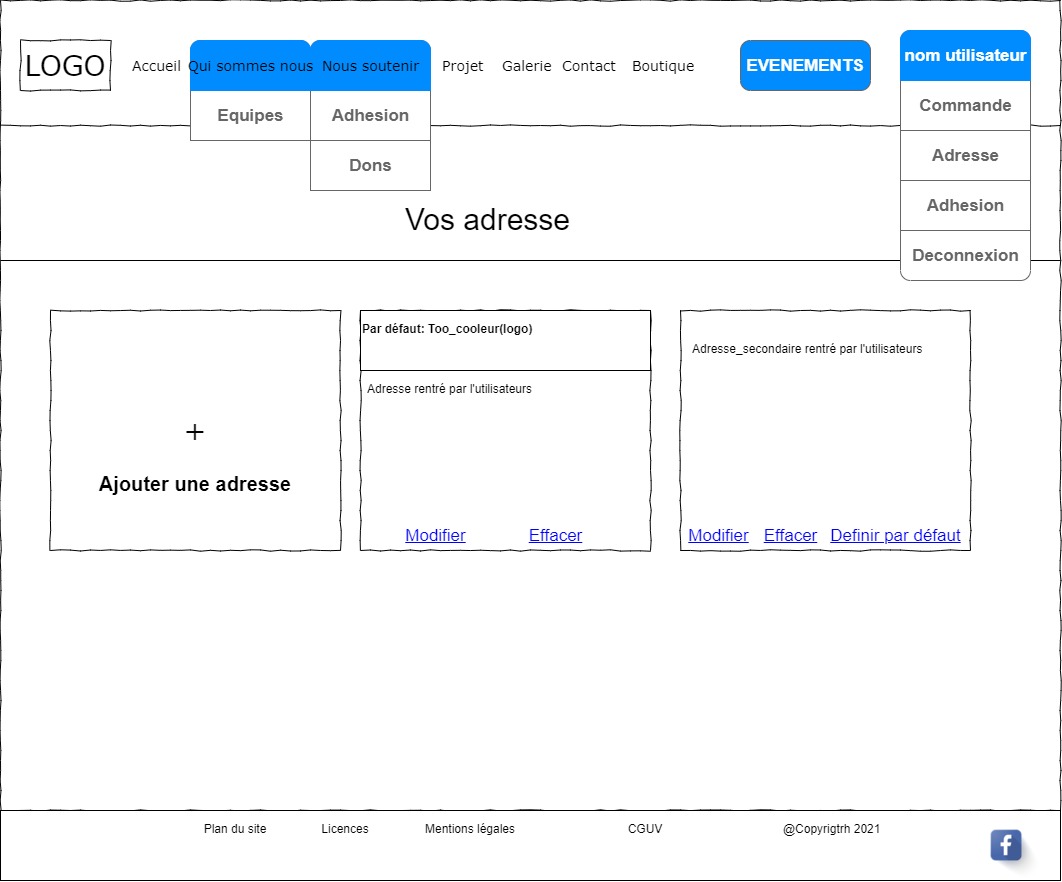 maquette site too cooleur- Page Dashboard utilisateurs_adresses